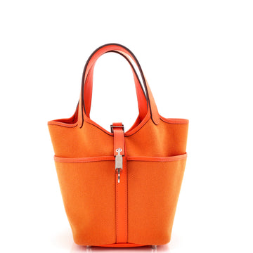 Hermes Cargo Picotin Lock Bag Canvas and Swift PM