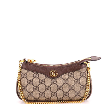 Gucci Ophidia Charm Shoulder Bag GG Coated Canvas with Leather Mini