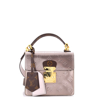 Louis Vuitton Spring Street NM Handbag Monogram Vernis with Monogram Canvas