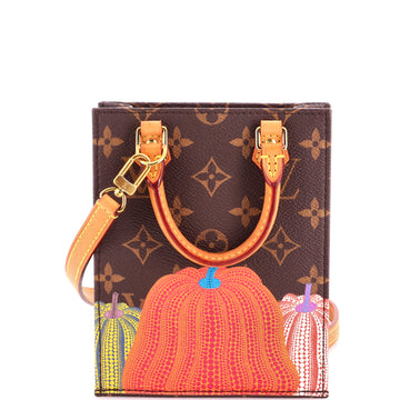Louis Vuitton Petit Sac Plat Bag Yayoi Kusama Pumpkins Monogram Canvas