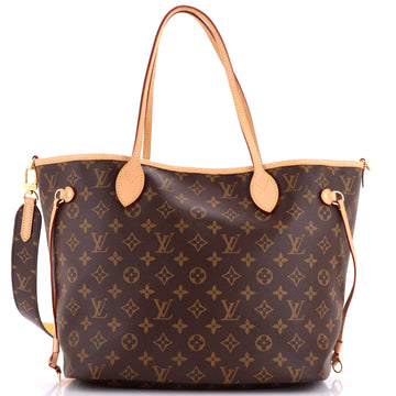 Louis Vuitton Neverfull Bandouliere Inside Out Monogram Canvas and Textile MM