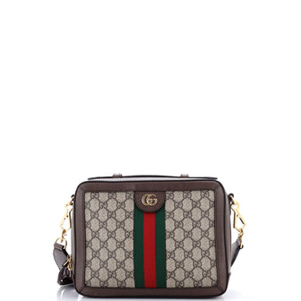 Gucci Ophidia Zip Around Camera Bag GG Coated Canvas Small