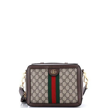 Gucci Ophidia Zip Around Camera Bag GG Coated Canvas Small
