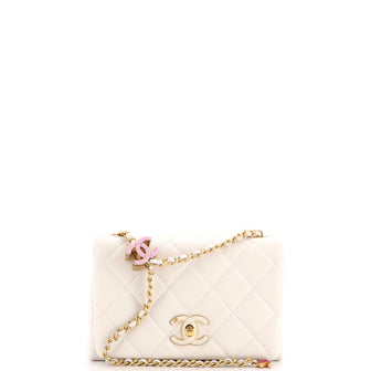 Chanel Enamel Multi CC Chain Flap Bag Quilted Lambskin Mini