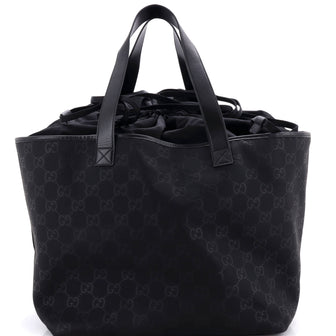 Gucci Edge Tote GG Rubber Effect Leather Large