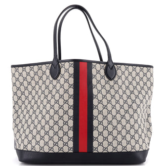 Gucci Ophidia Open Shopping Tote GG Coated Canvas Large