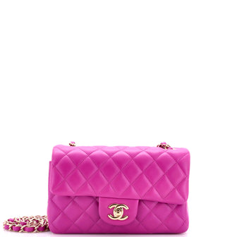 Chanel Classic Single Flap Bag Quilted Lambskin Mini