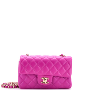 Chanel Classic Single Flap Bag Quilted Lambskin Mini