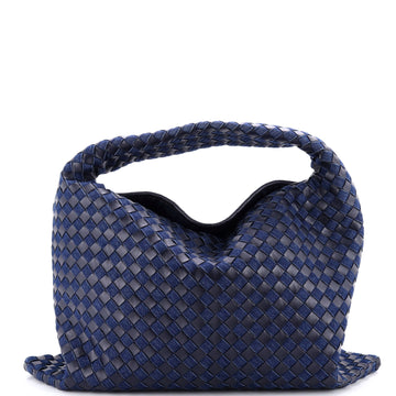 Bottega Veneta Hop Hobo Intrecciato Leather and Denim Large