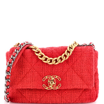 Chanel 19 Flap Bag Quilted Tweed Medium