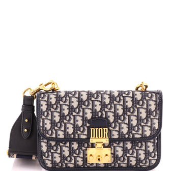 Christian Dior Dioraddict Flap Bag with Strap Oblique Canvas Medium