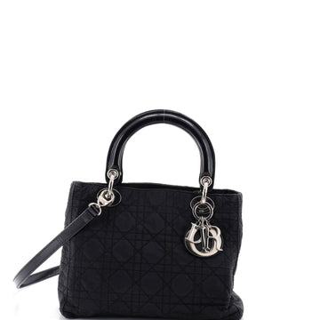 Christian Dior Vintage Lady Dior Bag Cannage Quilt Nylon Medium