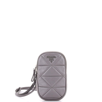 Prada Spectrum Phone Holder Crossbody Bag Quilted Nappa Leather