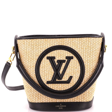 Louis Vuitton Petit Bucket NM Bag Raffia with Leather
