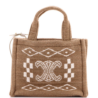 Celine Cabas Thais Tote Triomphe Printed Textile Small