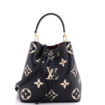 Louis Vuitton NeoNoe Handbag Bicolor Monogram Empreinte Giant MM