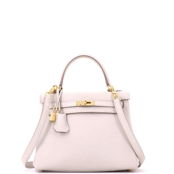 Hermes Kelly Handbag Mushroom Togo with Gold Hardware 25