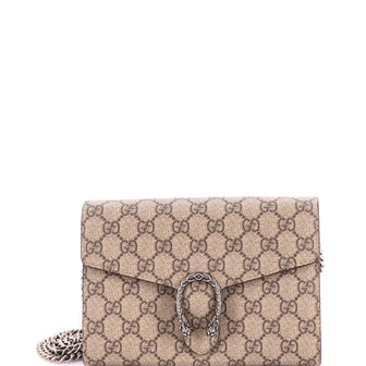 Gucci Dionysus Chain Wallet GG Coated Canvas Small