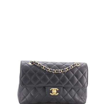 Chanel Classic Double Flap Bag Quilted Caviar Small