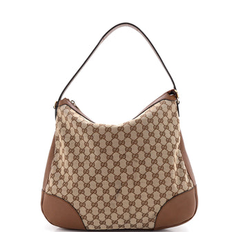 Gucci Bree Hobo GG Canvas with Leather Large