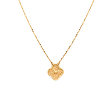 Van Cleef & Arpels Vintage Alhambra Pendant Necklace 18K Yellow Gold