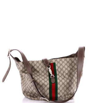Gucci Jackie 1961 Soft Shoulder Bag GG Coated Canvas Small