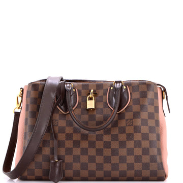 Louis Vuitton Normandy Handbag Damier and Leather