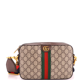 Gucci Ophidia Zip Wristlet Shoulder Bag GG Coated Canvas Small