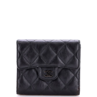 Chanel CC Compact Classic Flap Wallet Quilted Lambskin