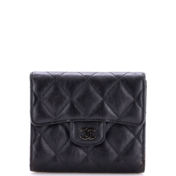 Chanel CC Compact Classic Flap Wallet Quilted Lambskin