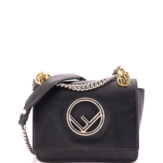 Fendi Kan I F Shoulder Bag Leather Small