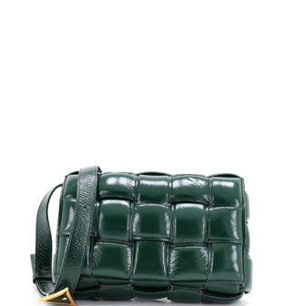 Bottega Veneta Cassette Crossbody Bag Padded Maxi Intrecciato Patent