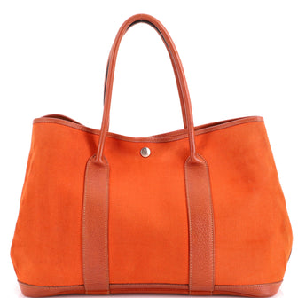 Hermes Garden Party Tote Toile and Leather 36
