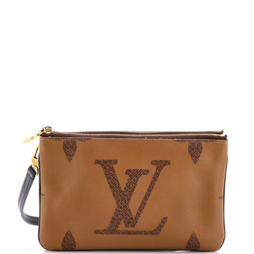 Louis Vuitton Double Zip Pochette Reverse Monogram Giant