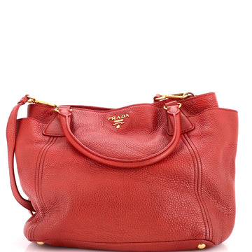 Prada Side Pocket Convertible Tote Vitello Daino Large