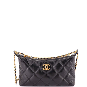 Chanel CC Medallion Hobo Quilted Lambskin Small