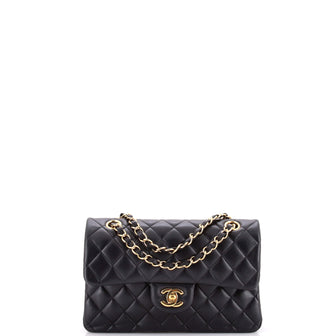 Chanel Classic Double Flap Bag Quilted Lambskin Small