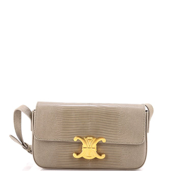 Celine Triomphe East-West Shoulder Bag Lizard