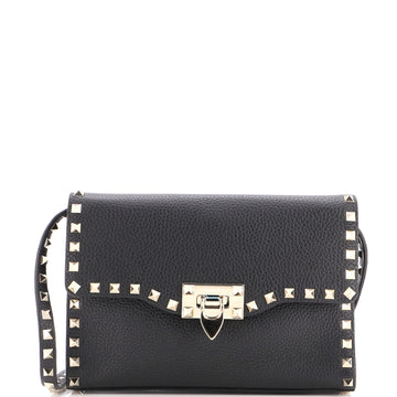 Valentino Garavani Rockstud Flip Lock Flap Bag Leather Medium