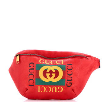 Gucci Logo Belt Bag Printed Leather Medium