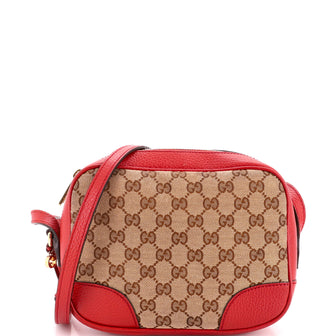 Gucci Bree Disco Crossbody Bag GG Canvas with Leather Mini