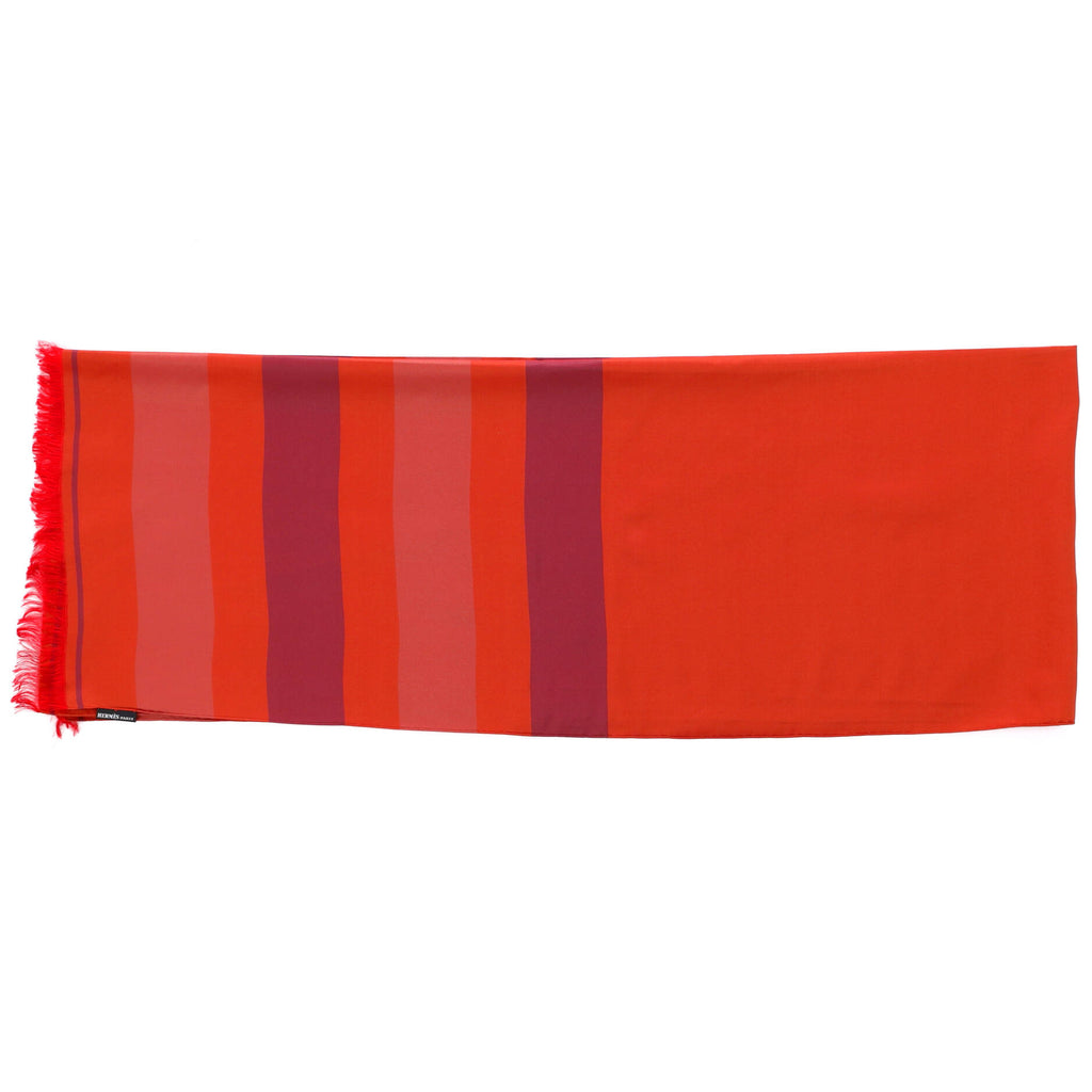 Stripe Stole Scarf Silk / multicolor