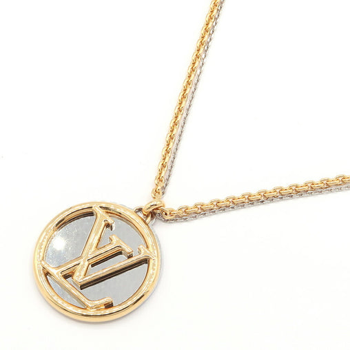 Louis Vuitton Collier Louise Pendant Necklace Metal Gold and
