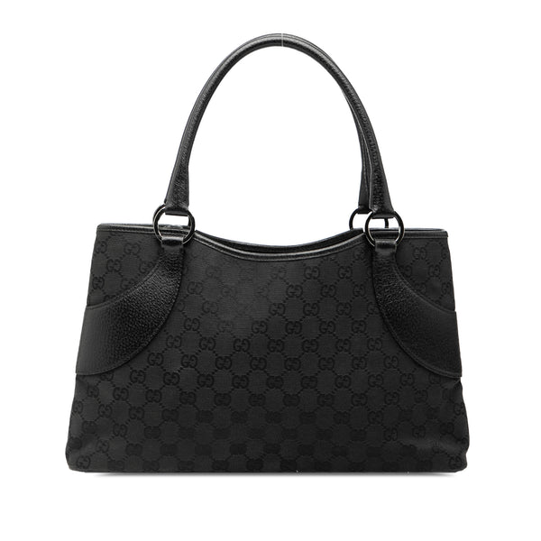 Gucci Vintage Zip Tote GG Canvas with Leather Medium 14465684