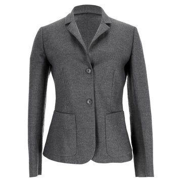 Prada Single-Breasted Blazer in Grey Virgin Wool