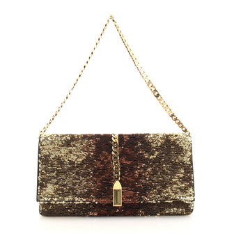 Christian Louboutin Catalina Chain Clutch Sequins