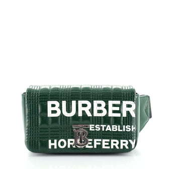 Burberry Lola Bum Bag Quilted Printed Coated Canvas