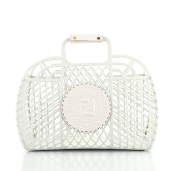 Fendi FF Logo Stamp Basket Tote PVC Medium