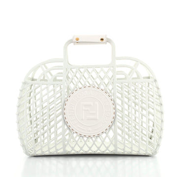 Fendi FF Logo Stamp Basket Tote PVC Medium