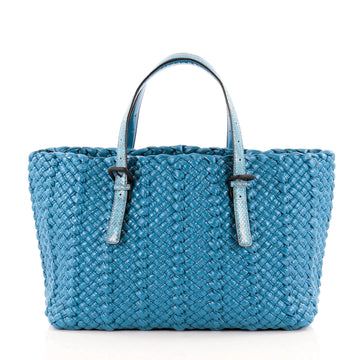 Bottega Veneta Empire Tote Intrecciato Lambskin Vernice with Snakeskin Large